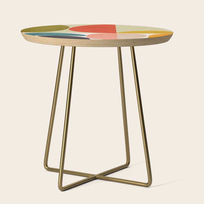shapes of mid century geometry art Side Table Gallery Image 1
