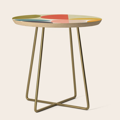 Shapes Of Mid Century Geometry Art Side Table Gallery Image 1