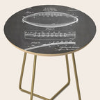 Football Patent - American Football Art - Black Chalkboard Side Table Gallery Image 2
