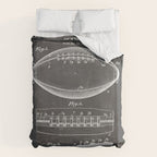 Football Patent - American Football Art - Black Chalkboard Duvet Cover Gallery Image 6