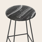Football Patent - American Football Art - Black Chalkboard Stool Gallery Image 2