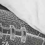 Football Patent - American Football Art - Black Chalkboard Comforter Gallery Image 4