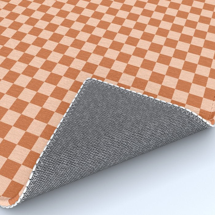 Check IV - Orange â Checkerboard Print Rug Gallery Image 4