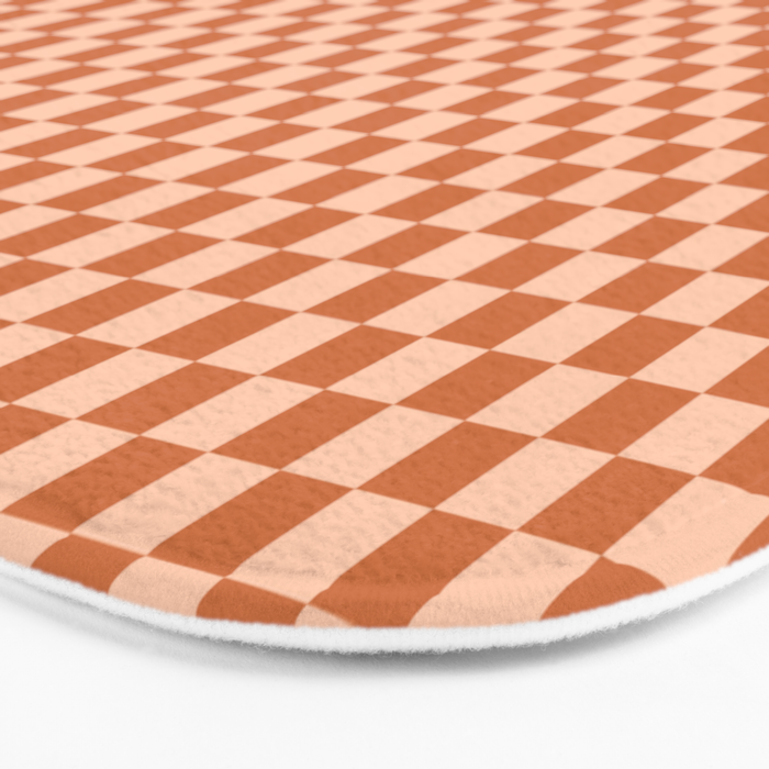 Check IV - Orange â Checkerboard Print Bath Mat Gallery Image 3