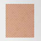 Check IV - Orange â Checkerboard Print Throw Blanket Gallery Image 2