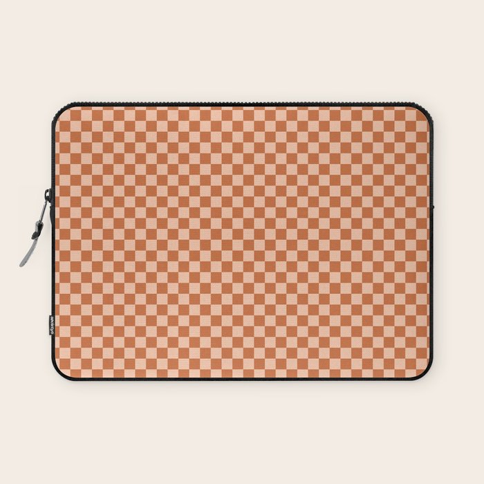 Check IV - Orange â Checkerboard Print Laptop Sleeve Gallery Image 1