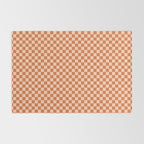 Check IV - Orange â Checkerboard Print Rug Gallery Image 2