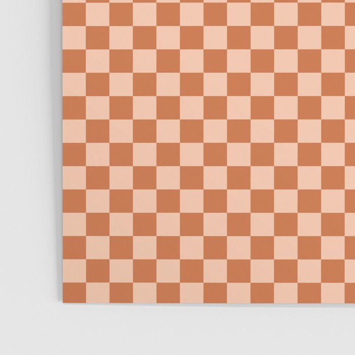 Check IV - Orange â Checkerboard Print Poster Gallery Image 3