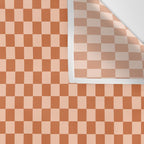 Check IV - Orange â Checkerboard Print Wall Tapestry Gallery Image 3