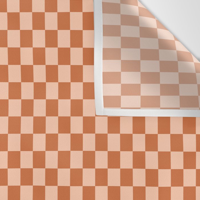 Check IV - Orange â Checkerboard Print Wall Tapestry Gallery Image 3