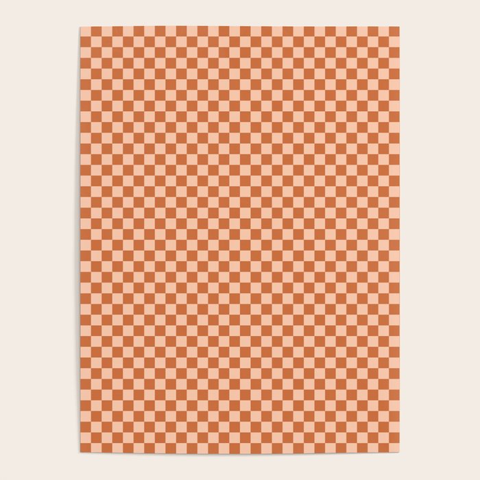 Check IV - Orange â Checkerboard Print Poster Gallery Image 4