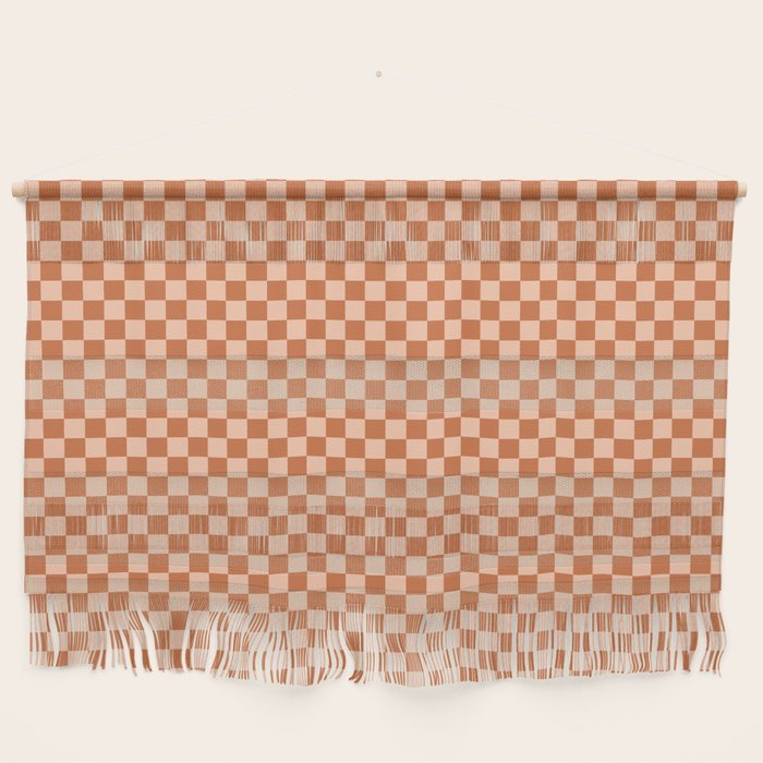Check IV - Orange â Checkerboard Print Wall Hanging Gallery Image 1