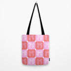 Checkerboard Bows in Pink and Red Tote Bag Gallery Image 2