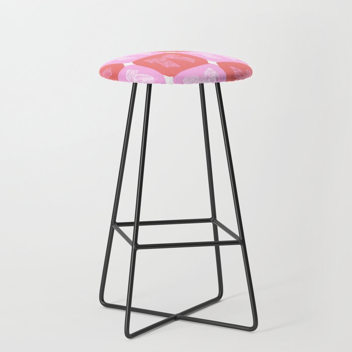 Checkerboard Bows in Pink and Red Stool Gallery Image 1