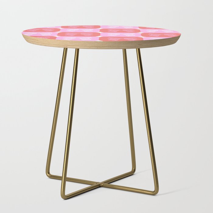 Checkerboard Bows in Pink and Red Side Table Gallery Image 1