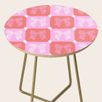Checkerboard Bows in Pink and Red Side Table Gallery Image 2