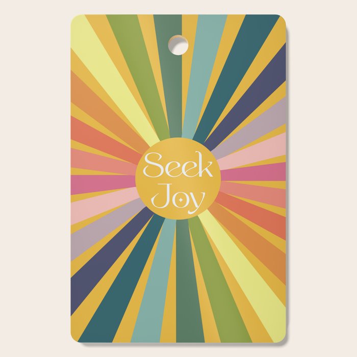 Seek Joy - Retro Inspired Art Print Cutting Board Gallery Image 1