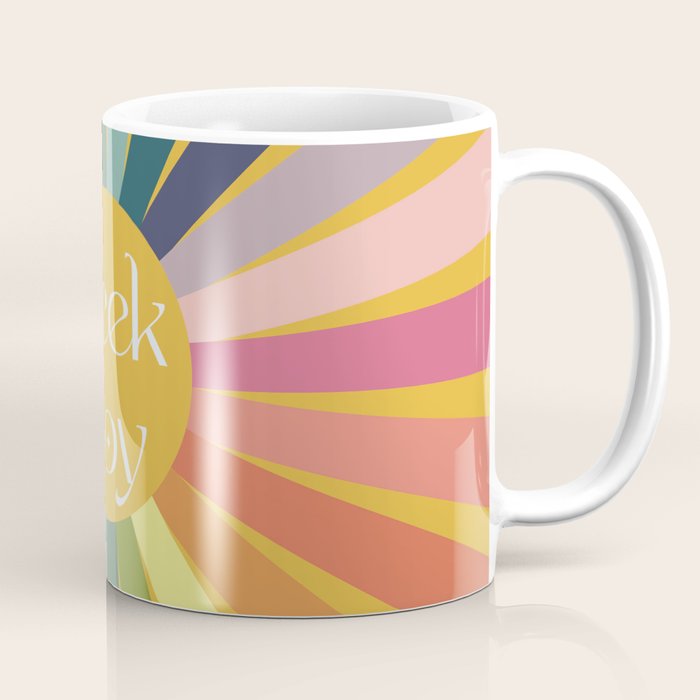 Seek Joy - Retro Inspired Art Print Coffee Mug Gallery Image 1