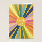Seek Joy - Retro Inspired Art Print Stationery Card Gallery Image 2