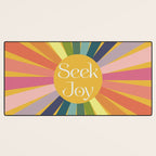 Seek Joy - Retro Inspired Art Print Desk Mat Gallery Image 3