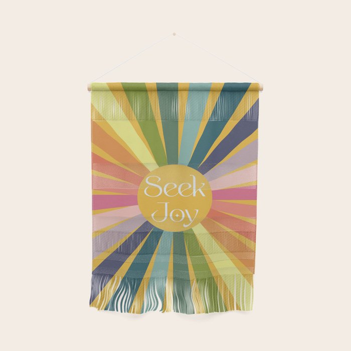 Seek Joy - Retro Inspired Art Print Wall Hanging Gallery Image 1