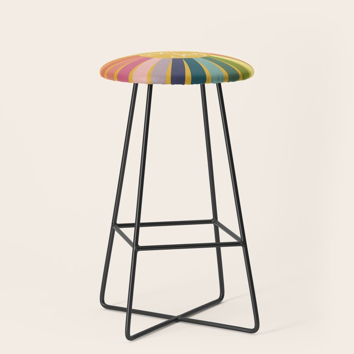 Seek Joy - Retro Inspired Art Print Stool Gallery Image 1