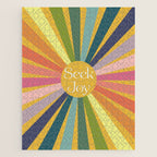 Seek Joy - Retro Inspired Art Print Jigsaw Puzzle Gallery Image 1