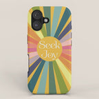 Seek Joy - Retro Inspired Art Print iPhone Case Gallery Image 1