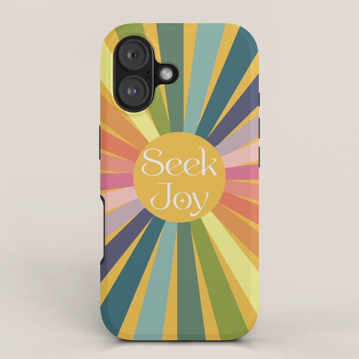 Seek Joy - Retro Inspired Art Print iPhone Case Gallery Image 1