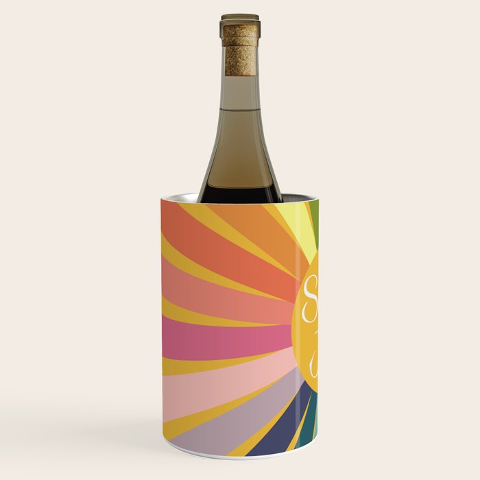 Seek Joy - Retro Inspired Art Print Wine Chiller Gallery Image 2