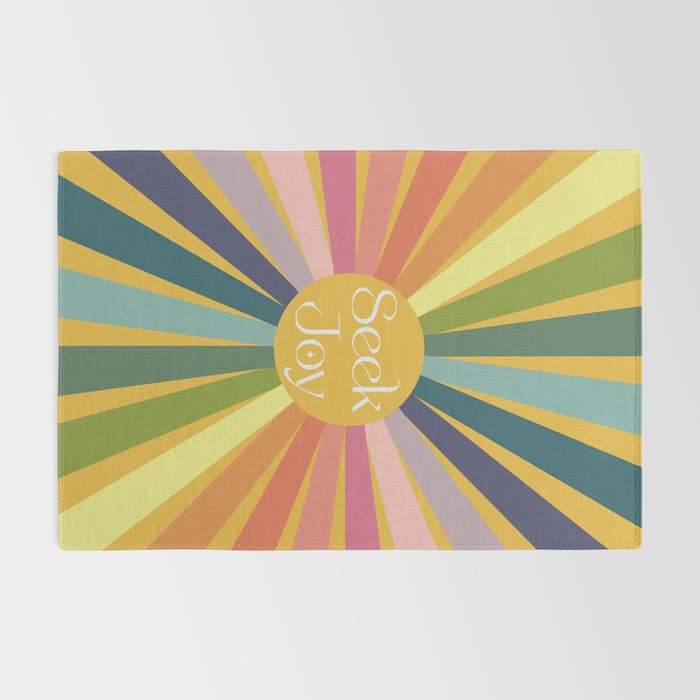 Seek Joy - Retro Inspired Art Print Rug Gallery Image 2