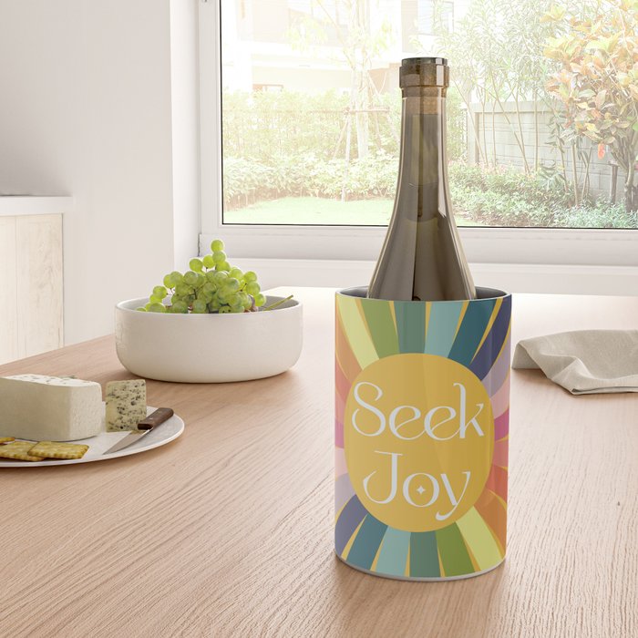 Seek Joy - Retro Inspired Art Print Wine Chiller Gallery Image 4