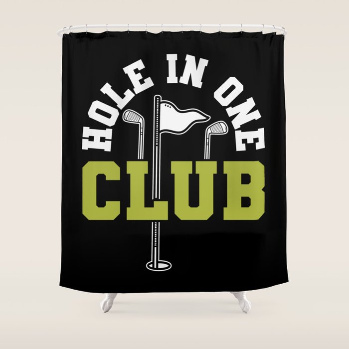 Hole In One Club Golf Shower Curtain Gallery Image 1