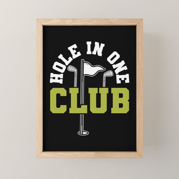 Hole In One Club Golf Mini Art Print Gallery Image 1