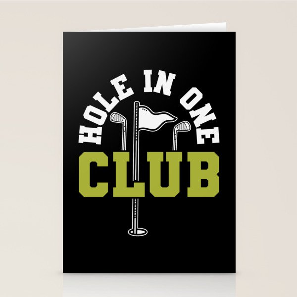 Hole In One Club Golf Stationery Card Gallery Image 2