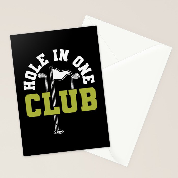 Hole In One Club Golf Stationery Card Gallery Image 2