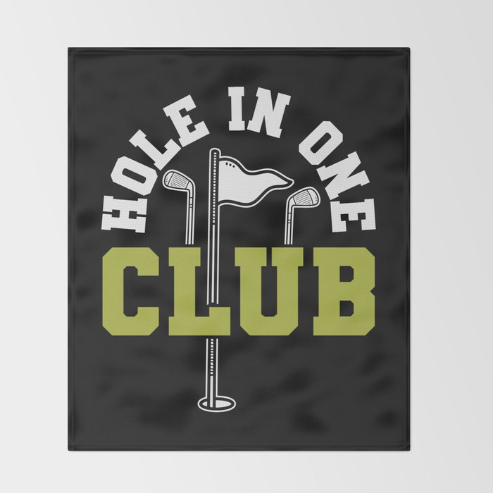 Hole In One Club Golf Throw Blanket Gallery Image 2