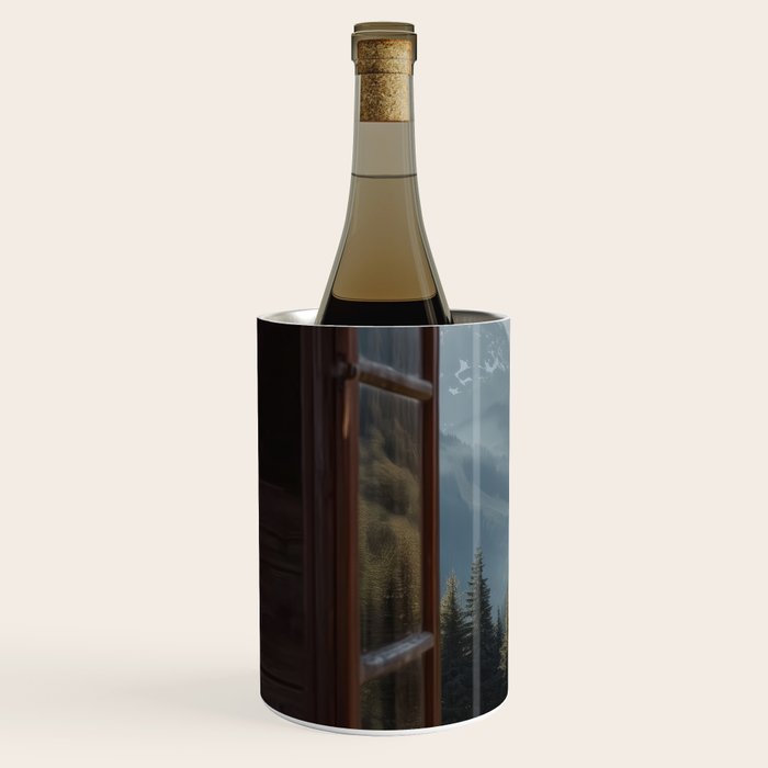 Where the Pines Begin - Alpine Landscape Print Wine Chiller Gallery Image 2