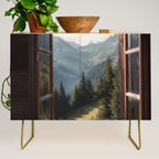 Where the Pines Begin - Alpine Landscape Print Credenza Gallery Image 1