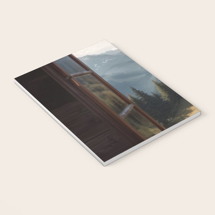 Where the Pines Begin - Alpine Landscape Print Notebook Gallery Image 3