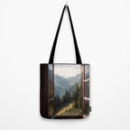Where the Pines Begin - Alpine Landscape Print Tote Bag Gallery Image 2