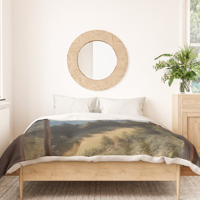 Where the Pines Begin - Alpine Landscape Print Duvet Cover Gallery Image 3