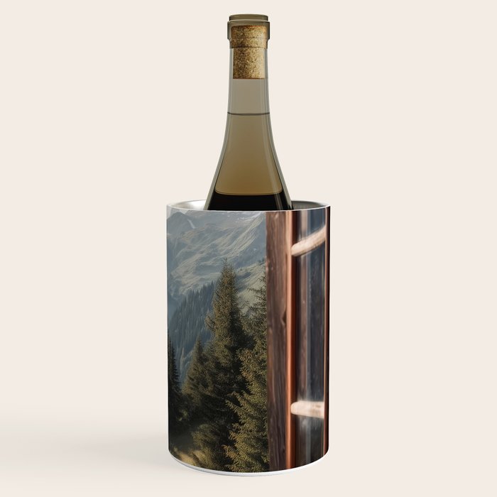 Where the Pines Begin - Alpine Landscape Print Wine Chiller Gallery Image 3