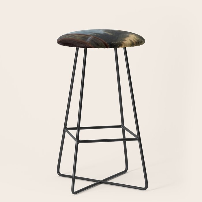 Where the Pines Begin - Alpine Landscape Print Stool Gallery Image 1