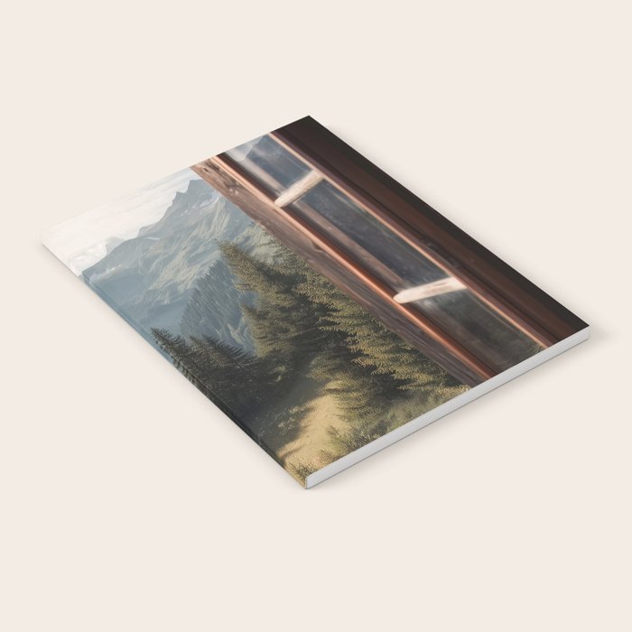 Where the Pines Begin - Alpine Landscape Print Notebook Gallery Image 2