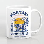 Big Sky Country Montana: Love The Wild. Cool Retro Travel Art Featuring A Bear Coffee Mug Gallery Image 1
