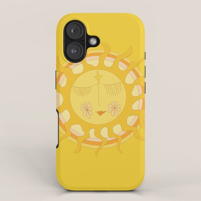 you are the sun // retro sunshine art by surfy birdy iPhone Case Gallery Image 1