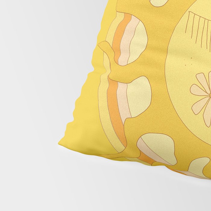 you are the sun // retro sunshine art by surfy birdy Pillow Sham Gallery Image 4