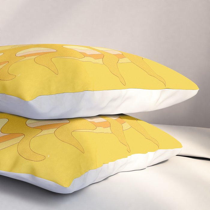 you are the sun // retro sunshine art by surfy birdy Pillow Sham Gallery Image 3