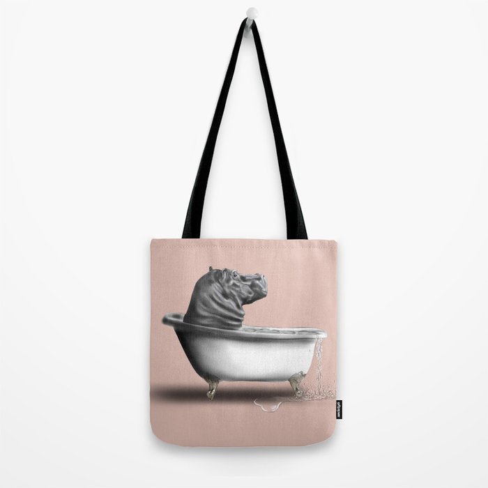 Hippo in Bath Tote Bag Gallery Image 2